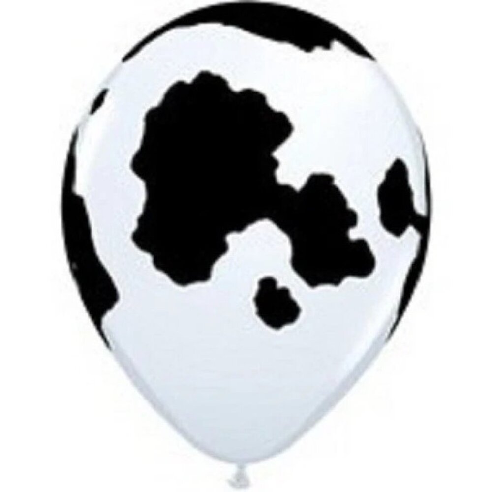 12 Cow Print Helium Quality Latex Balloons Country Farm Barnyard Party‎